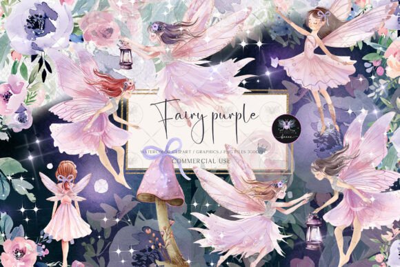 Fairy Magic Watercolor Clipart: A Versatile Illustrations Gem
