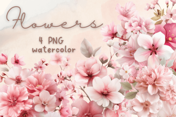 Flowers Watercolor Floral Pink Blossom
