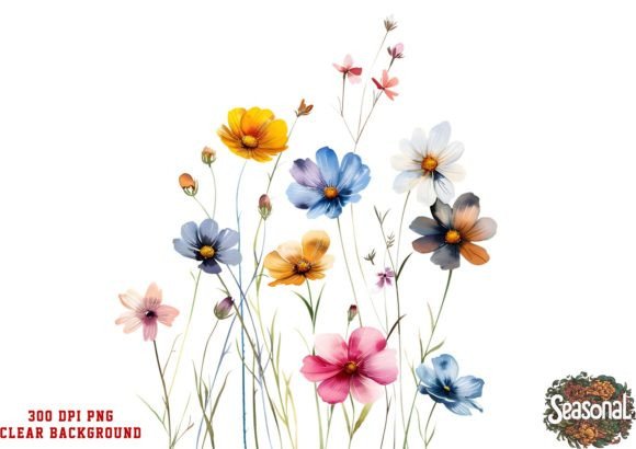 Watercolor Boho WildFlowers Clipart Review