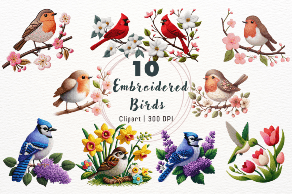 Watercolor Embroidered Birds: A Designer's Review