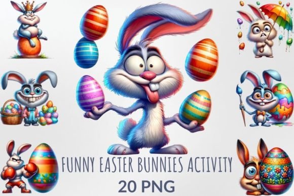 Watercolor Funny Easter Bunnies Activity Review