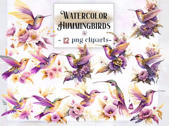 Watercolor Hummingbirds: A Versatile Illustration