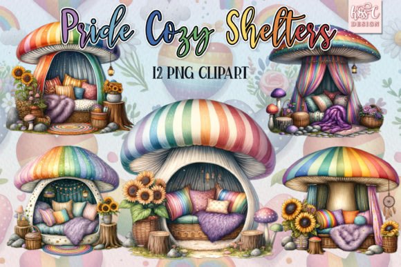 Watercolor Pride Cozy Shelters: A Versatile Illustrations Set
