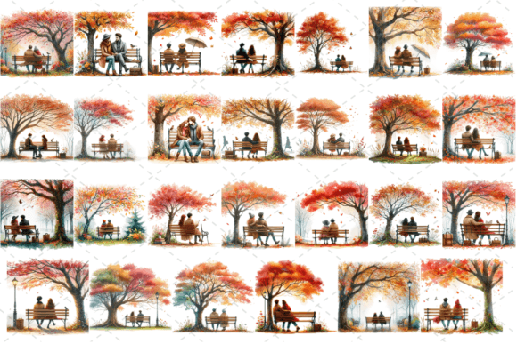 Watercolor Romantic Couple Bundle: Illustrations for Branding