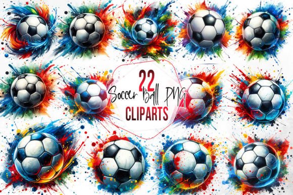 Watercolor Soccer Ball Sublimation: A Vibrant Illustration