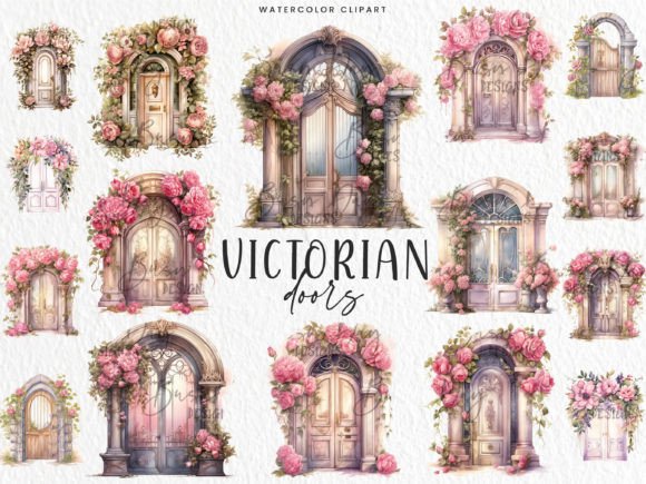 Watercolor Victorian Doors Clipart: Brand Illustrations Review