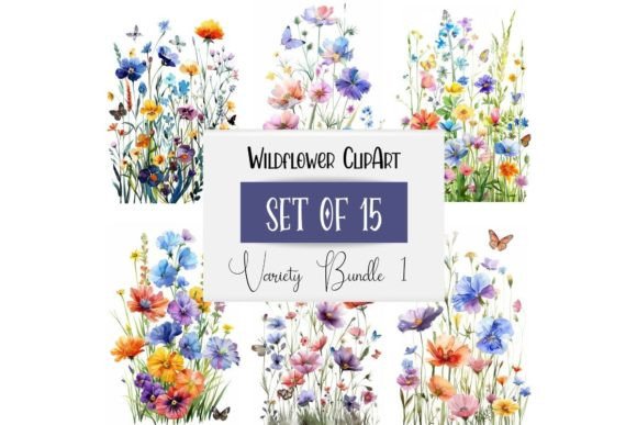 Watercolor Wildflower Meadow Flowers: A Versatile Illustration